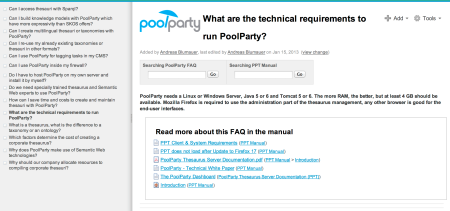 PoolParty FAQ-System